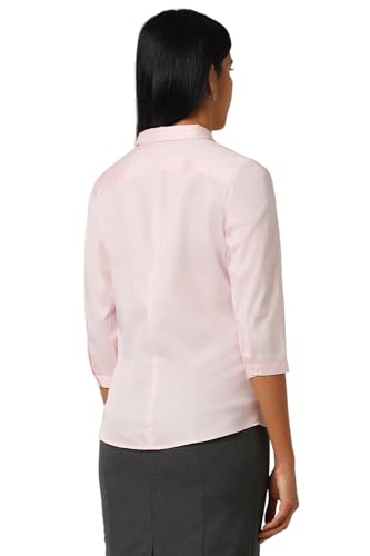 Image of Van Heusen Women's Regular Fit Solid 3 /4 Sleeve Cotton Rich Formal Shirt