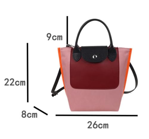 Casual Nylon Shoulder Bag Large Tote Handbag Patchwork Crossbody Purse for Women Commuting Shopping Travel4