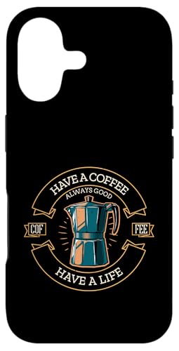 Have A Coffee Have A Life (コーヒーメーカーのグラフィック) スマホケース iPhone 17 用