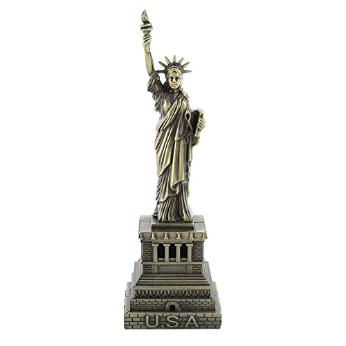 HERCHR Estatua de la Libertad Modelo, Estatua de la Libertad Decorativa Hecha a Mano, Modelo de construcción de Metal, Regalo de decoración de Escritorio Modelo de Edificio Famoso