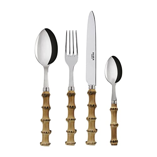 SABRE PARIS, 4-Piece Flatware Cutlery Set, Panda Collection, Knife, Fork, Tablespoon & Teaspoon