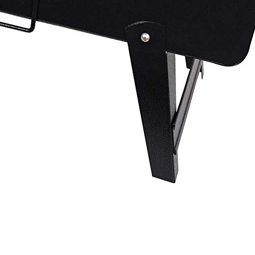 MAZORIA Barbeque Grill Set | Foldable Portable BBQ for Home & Outdoor Use | Includes 8 Skewers, 1 Grill & Glove | Barbecue for Camping, Picnics, Parties & Backyard Grilling (Black)