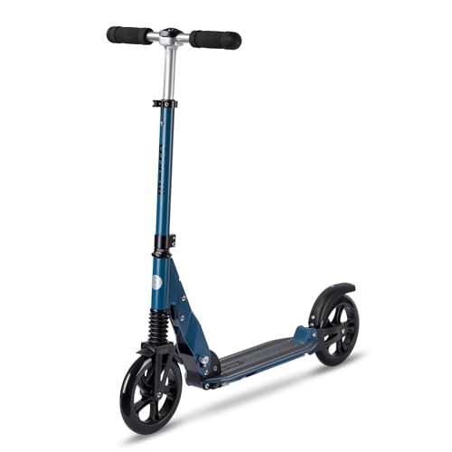 Image of Micro Kickboard | Suspension Scooter for Teens & Adults | Riders up to 250 lbs | 2 Wheel | Large 200 mm PU Wheels | Adjustable Handlebar | Smooth Commuter Ride | Swiss Design