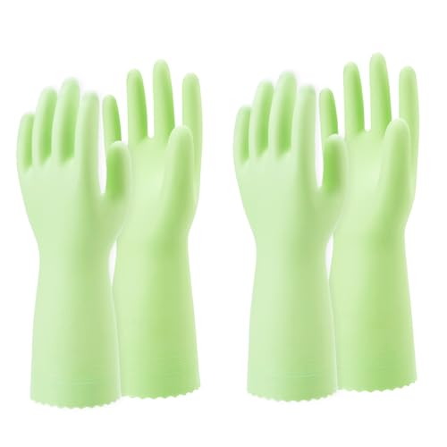 SHOWA 111 Skin-Friendly Dishwashing Gloves, Latex-Free PVC, Reusa...