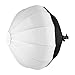 50cm/ 19.7in Lantern Softbox Spherical Collapsible Soft Box Quick-Install with E27 Socket Carry Bag for Live Studio Photography Video Accessory