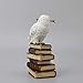 Veronese Design 5 1/2 Inch Magic Wand Snowy Owl On Book Stack Hand Painted Resin Statue Home Decor
