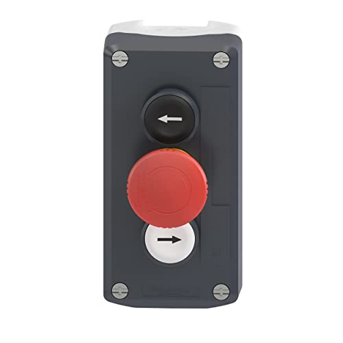 Schneider Electric SC5XALD328 3 Boutons poussoirs Ø 22 mm/Ø 30 Blanc/Rouge/Noir