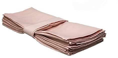Image of Kitchen Napkin 100% Cotton Blush Pink - Pack of 100 (20 inchx20 inch Inches) Dinner Napkins with Hemmed Edges,Cloth Napkins for Wedding,Parties,Hotels
