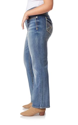 Image of WallFlower Luscious Curvy Bootcut Jeans for Women, Mid-Rise Insta Stretch Denim, Size-Inclusive Juniors Jeans