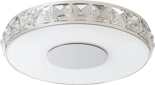 Galtlap Modern Crystal Flush Mount Ceiling Light 12W Round Crystal Chandelier Dimmable Led Close To Ceiling Lamp For Bedroom Bathroom Hallway Kitchen 3000K #TOP1