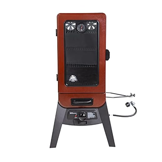Pit Boss 3-Series Gas Vertical Smoker, Red Hammertone - 10773