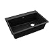 Elkay ELG13322BK0 Quartz Classic Single Bowl Drop-in Sink, Black