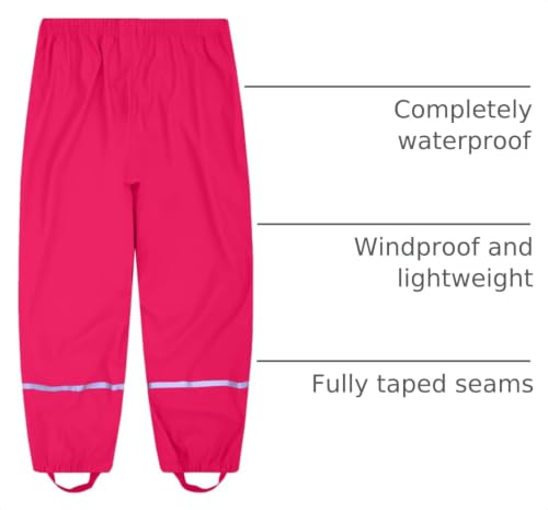 Image of Kids Waterproof Rain Pant Outdoor Lightweight Cozy Rainwear