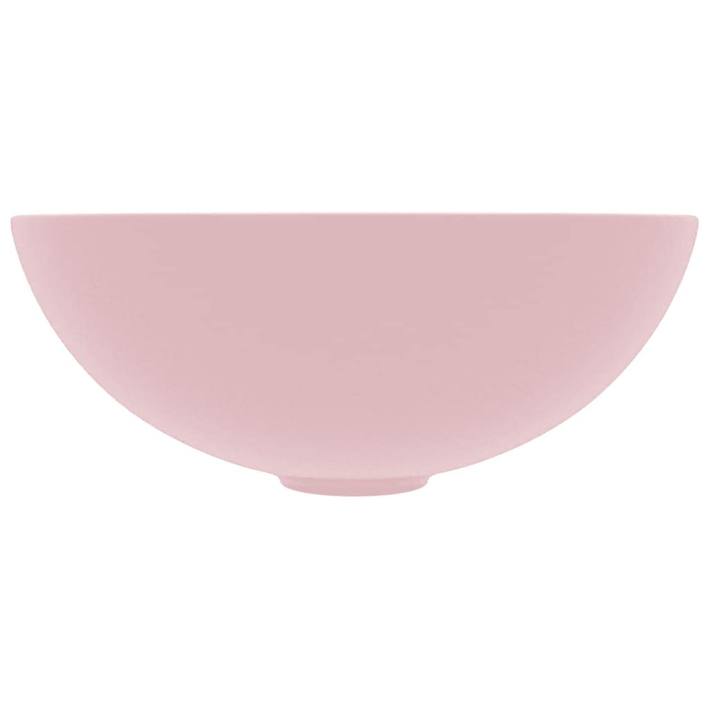 SKM Waschbecken Keramik Mattrosa Rund,Heimwerkerbedarf,Sanitärbedarf,Sanitärkeramik & Armaturen,Waschbecken & Spülen,Badezimmer-Waschbecken,Rosa,3.3 kg,146977