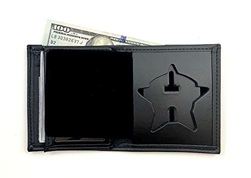 Perfect Fit Shield Wallets Chicago Patrol Bi-Fold Hidden Badge Wallet (Cutout PF480), black
