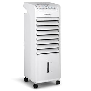 Orbegozo Air 46 Luftkühler 3-in-1, 3 Stufen, Zeitschalter, Kühlakkus, Tank von 6 l, Fernbedienung, leise, 55 W, Kunststoff / Metall