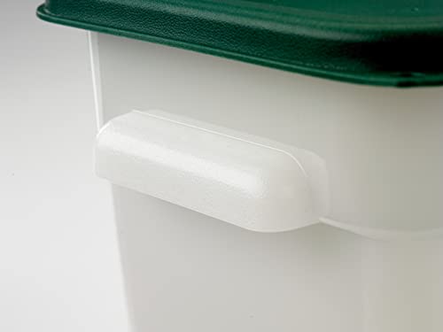 Image of Carlisle FoodService Products Squares Square Food Storage Container Lid with Stackable Design for Catering, Buffets, Restaurants, Proprietary Blend, 2 To 4 Quarts, Forest Green (Pack of 6)