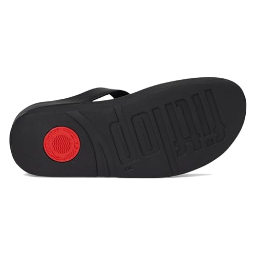 Image of FitFlop Women's Fino Crystal-Chain Leather Toe-Post Sandal