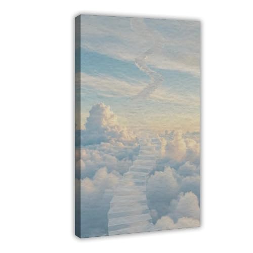 Poster nuage sur toile 40x60 cm pour décoration de chambre