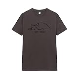 Pampling Maglietta a Maniche Corte, 100% Cotone, Abbigliamento Unisex per Uomo e Donna, Serigrafata con Girocollo e vestibilità Regolare, Colore Grigio (Not Today, L)