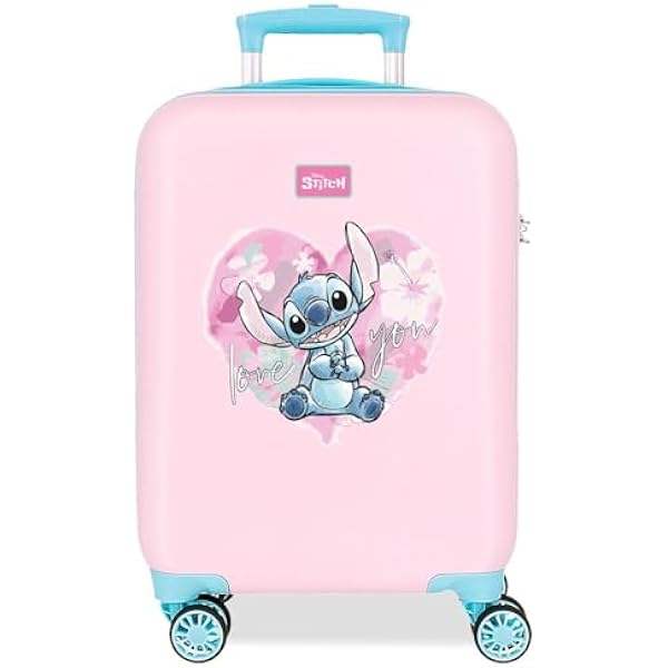Joumma Disney Heart Stitch Walizka kabinowa różowa 33 x 50 x 20 cm sztywna 2 kg zamek szyfrowy z boku ABS 2 kg 33 l bagaż podręczny, Różowy kolor, Talla única, walizka kabinowa