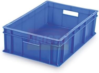 Portable and Stackable Plastic Storage Container Box Crate 53200 CH designed for multipurpose storage Blue