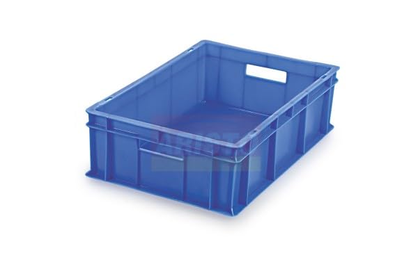 Image of ARISTO Portable and Stackable Plastic Storage Container Box Crate 53200 CH designed for multipurpose storage Blue