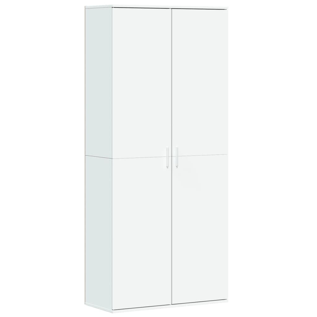 vidaXL Fächerschrank Highboard Weiß 80x35x180 cm Holzwerkstoff