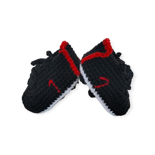 Crochet Cleats Soccer, Soccer Baby Shoes,Crochet Soccer Baby, Baby Soccer Shoes, Baby's First Cleats,Crochet Soccer Baby,Black Newborn Sports Football, Unisex Cleats (0-3 months)