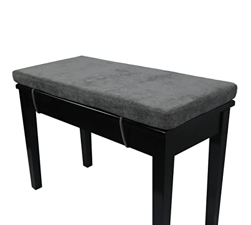 Loveboat Washable Bench Cushion, Non-Slip Bench Pad for Shoe Storage, Window, Piano, Dining 30'x14'x2' Dark Grey