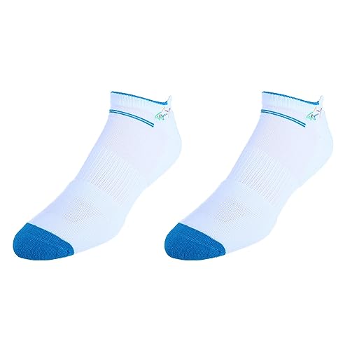 Greg Norman Men's Performance 2 Pack Socks White/Blue One Size Fits All2