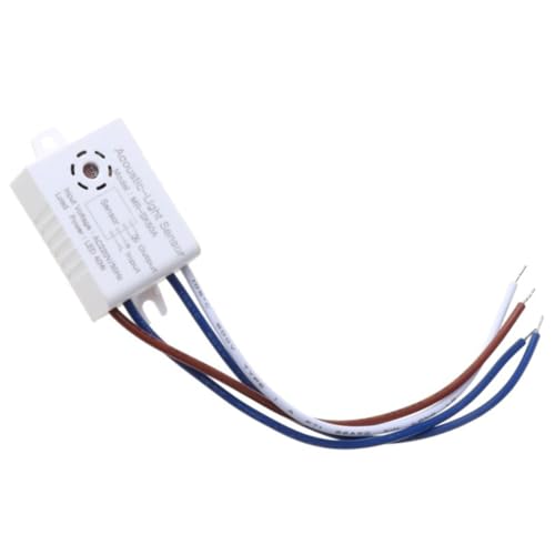 Lckiioy 1 Piezas MR-SK50A MóDulo de Interruptor Inteligente para Mejoras en el Hogar Detector 220 V Sensor de Voz y Sonido Interruptor de Luz de Encendido y Apagado AutomáTico Inteligente