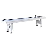 Hathaway Crestline 12-Ft Indoor/Outdoor Shuffleboard Table, Great for Patio, Decks and Family Game Rooms - Designed to Withstand The Elements, White