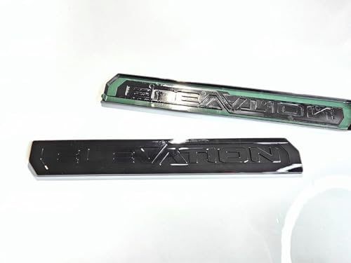 Image of Overlay Door Rear Emblem Badge Nameplate Replacement for 2019-2021+ Elevation 3PC (Gloss Black)