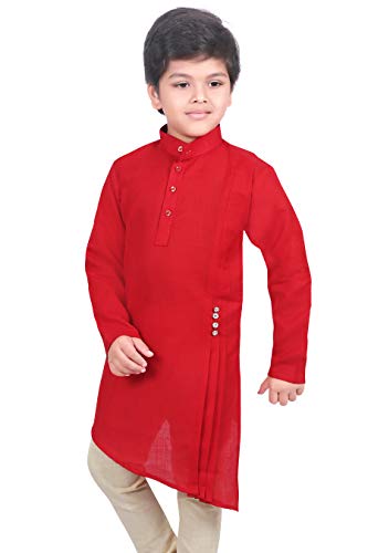 Image of AHHAAAA Kids Ethnic Wear Kurta and Pyjama Set for Boys