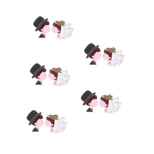 Boutonnière de mariage en métal pour costume de marié et broche de chapeau
