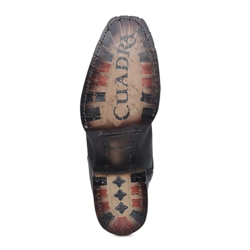 Image of Cuadra Men's Western Boots Dark gray Leather Side Zipper