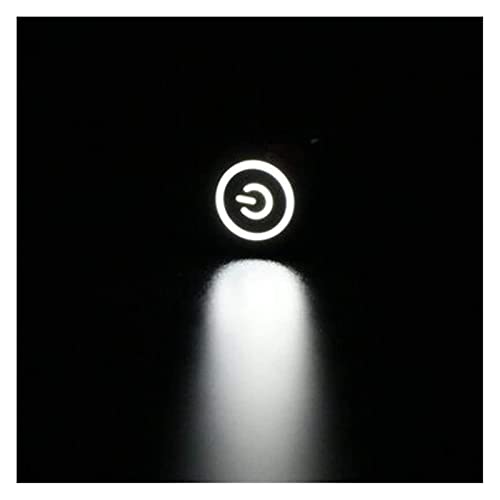 Bouton poussoir 19mm en laiton avec éclairage blanc 48V à impulsion instantanée pour tableau