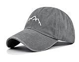 Gorra Running Hombre Bordado, Gorras de Hombre Ajustables Algodón, Gorra Running L ligera y Transpirable para Todas Las Estaciones, Protección Contra El Sol y El Viento (FR/ES, Números, 54, 60, gris)