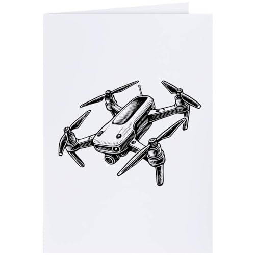 Azeeda A4 Flying Drone Greeting Card