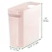 mDesign Plastic Small Trash Can, 1.5 Gallon/5.7-Liter Wastebasket, Narrow Garbage Bin with Handles for Bathroom, Laundry, Home Office - Holds Waste, Recycling, 10