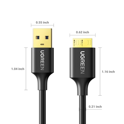 UGREEN Micro USB 3.0 Cable USB 3.0 Type A Male to Micro B Cord Compatible with Samsung Galaxy S5 Note 3 Camera Hard Drive and More 6ft by UGREEN - Used condition - US$9.49