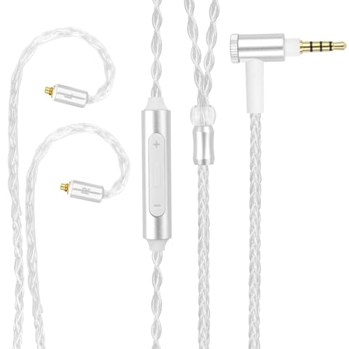 Auhsuxo SE215 Cable Replacement 3.5mm Headphone Audio Cable MMCX Cable Compatible with Shure SE315 SE425 SE535 SE535LTD SE846,4FT/1.2m(Black)