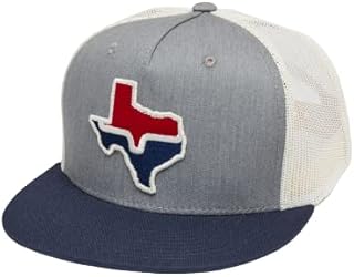 Kimes Ranch Adjustable Snapback Hats Texas Trucker Caps/Grey Heather