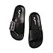TMA EYES Comfortable women's slippers are designed to be breathable, portable, and fashionable, suitable for indoor use(Black,5)