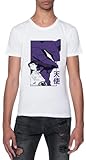 Eva Shinji Camiseta De Manga Corta Blanca con Cuello Redondo para Hombre