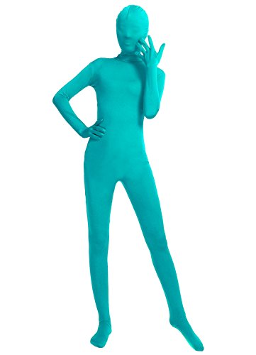 Ensnovo Womens Spandex One Piece Full Body Suits Zentai Costume MintBlue, S
