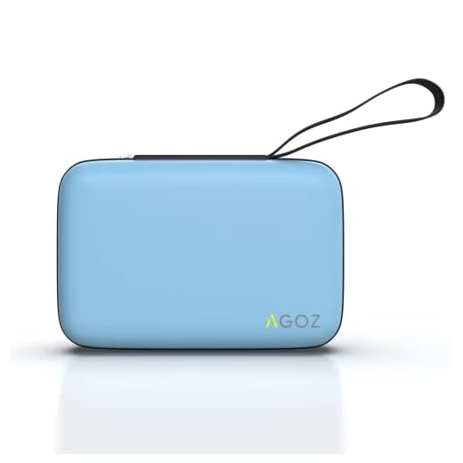 AGOZ Carrying Case Compatible with Dexcom G7 Receiver, Dexcom G7 Receiver, Mobile CGM System Device Receiver Holster - Dexcom G7 Accessories, Dexcom G5,G4 Receiver Cover Holder with Wrist Strap (Blue)