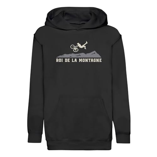Sweat à capuche enfant vélo roi de la montagne VTT cyclisme France