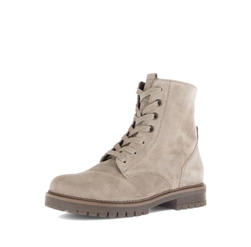Gabor Damen Schnürstiefeletten, Frauen Stiefeletten,Lammfell,uebergangsschuhe,uebergangsstiefel,reißverschluss,Boots,Kiesel,40 EU / 6.5 UK